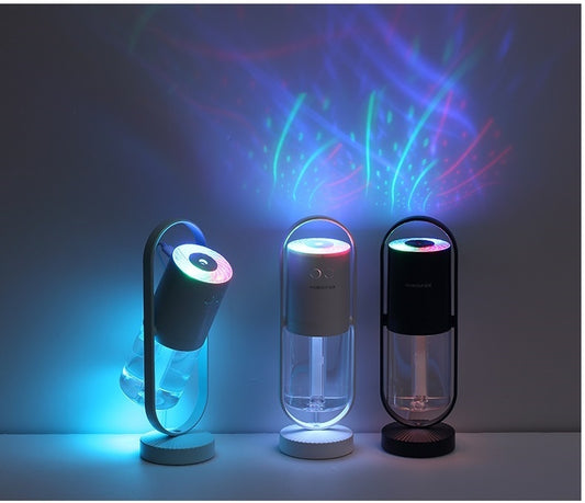 Magic Shadow USB Air Humidifier – Ultrasonic Mini Mist Maker with Projection Night Light for Home, Office & Car