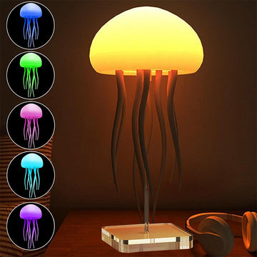 LED Jellyfish Mood Lamp – Smart Portable Jellyfish Night Light for Bedroom, Desk & Home Decoration