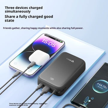 Power Bank 20000mAh – Super Large Capacity Fast Charging Portable Charger with Built-in Cable