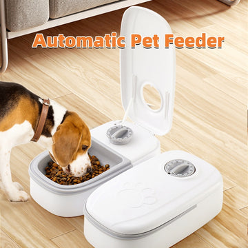 Automatic Pet Feeder – Smart Food Dispenser with Timer & Stainless Steel Bowl for Cats & Dogs